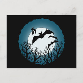 Bats and Trees Against the Moon Vykort