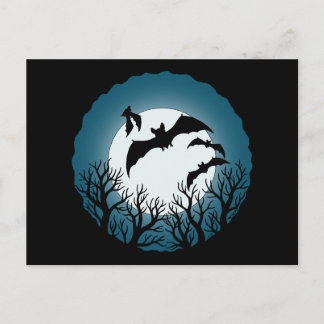 Bats and Trees Against the Moon Vykort