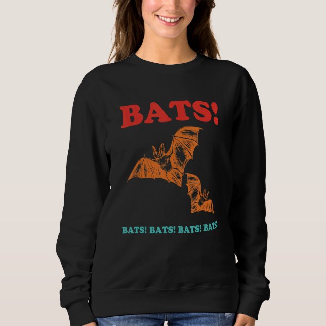 Bats! Bats! Bats! Bats! Bats! Funny Retro Apparel T Shirt (Framsida)