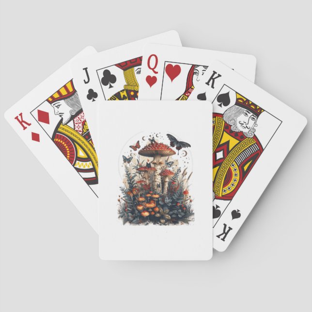 Bats N Mushroom Moon Goblincore Casinokort (Baksidan)