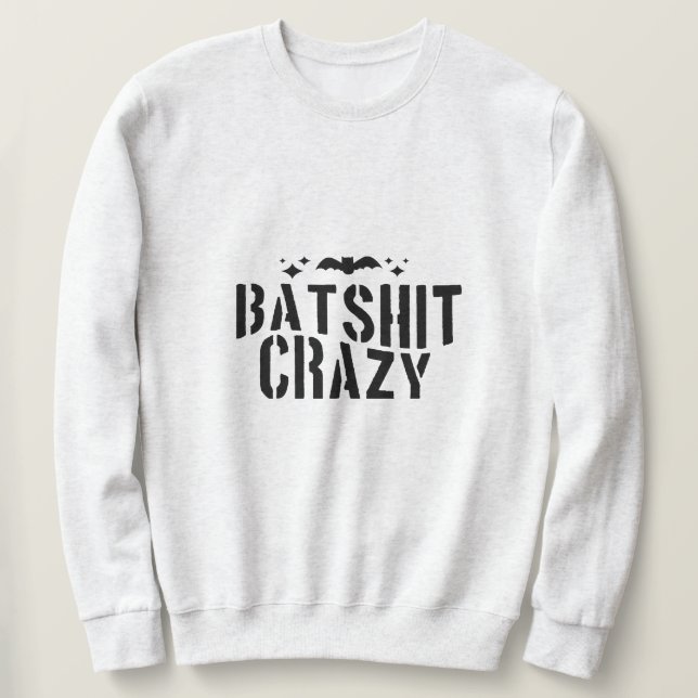 Batskij Crazy, Halloween Lång Ärmad Tröja (Design framsida)