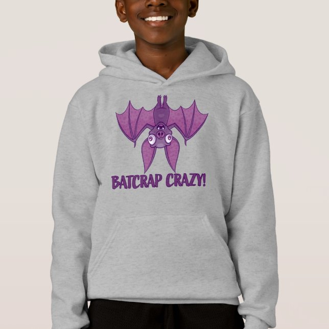 Batskit Crazy Wacky Tecknad Fladdermus T Shirt (Framsida)