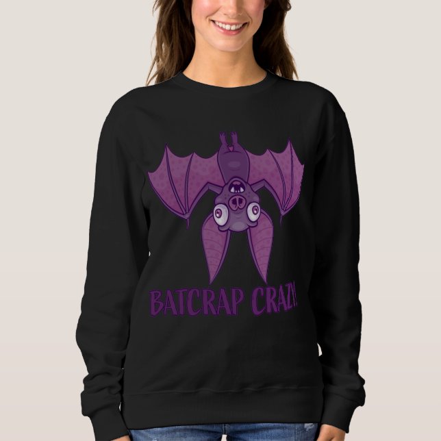 Batskit Crazy Wacky Tecknad Fladdermus T Shirt (Framsida)