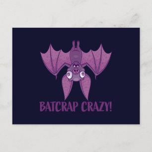 Batskit Crazy Wacky Tecknad Fladdermus Vykort