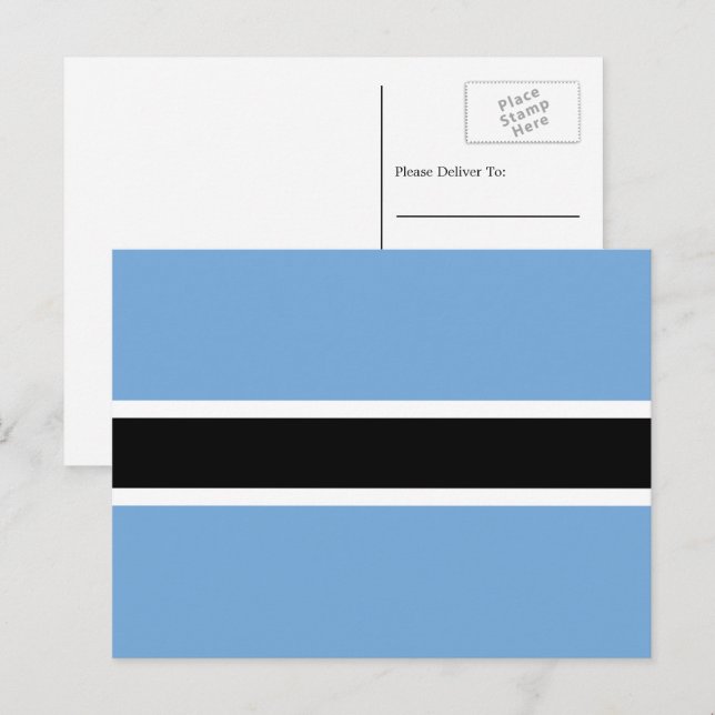 Batswana Flagga, Flagga Botswana Vykort (Fram/baksida)