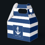 Bått namn Ankare Marin Anpassad Presentaskar<br><div class="desc">Den nautiska ankar Favor Box-designen lägger inte bara till en tidlös estetik utan kompletterar också alla båtenthusiasters samling. Med din båts namn och ett vitt ankare och rep kan du anpassa för att skapa en unik utrustning för din båt. Gör en bra gåva för alla.</div>