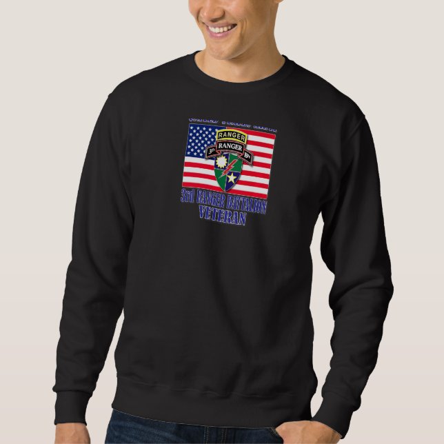 Battalion Veteran Back Design, tredje Skogsvaktarn Lång Ärmad Tröja (Framsida)