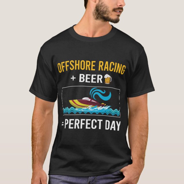 Båttävling Offshore Racing T Shirt (Framsida)