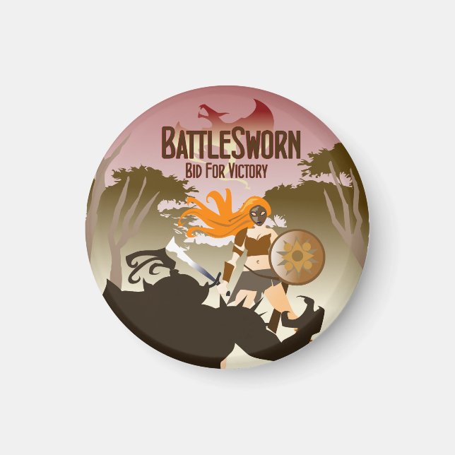 Batteländad rundmagnet magnet (Framsidan)