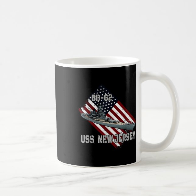 Battelev Uss New jersey Bb-62 &amp; Bekämpa Warsh Kaffemugg (Höger)