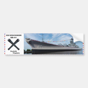 Battelev USS Wisconsin BB-64 Bildekal