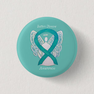 Batten Disease Awareness Angel Ribbon Art Pin Knapp