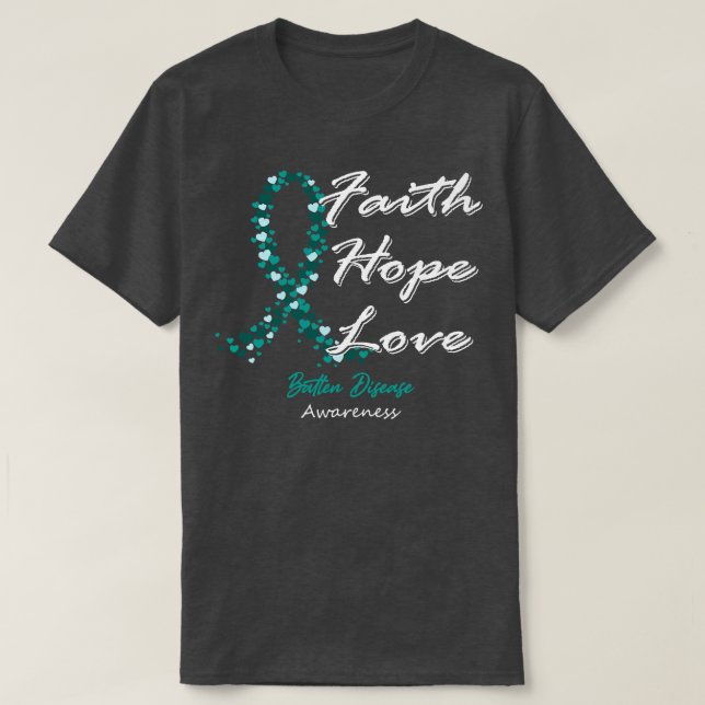Batten Disease Awareness Hope Kärlek i denna F T Shirt (Design framsida)
