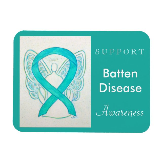Batten Disease Awareness Ribbon Angel Magnet (Horisontell)
