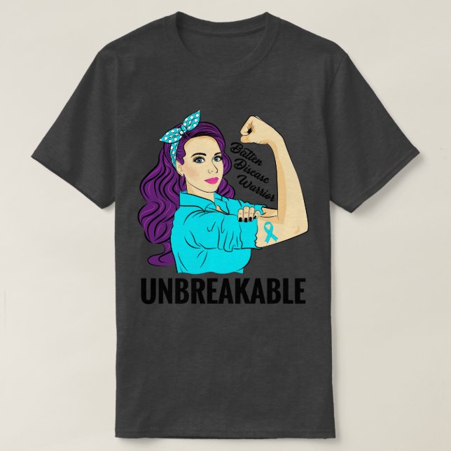 Batten Disease Awareness Teal Ribbon NCL T Shirt (Design framsida)