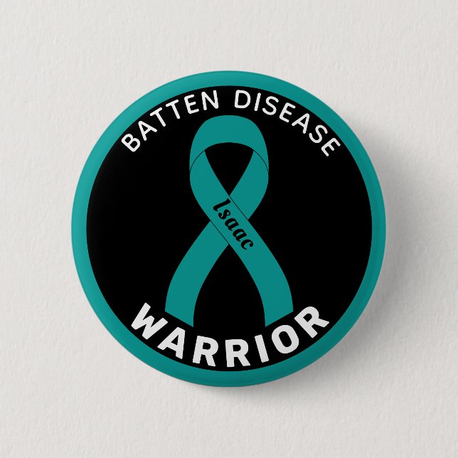 Batten Disease Warrior Ribbon Black-knapp Knapp (Framsida)