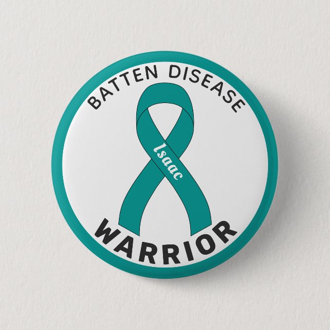 Batten Disease Warrior Ribbon White-knapp Knapp (Framsida)
