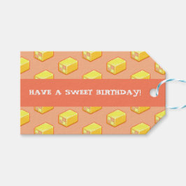 Battenberg Ha en söt födelsedag! Tårta Mönster Presentetikett