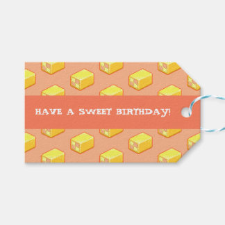 Battenberg Ha en söt födelsedag! Tårta Mönster Presentetikett