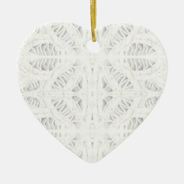 BATTENBURG SNÖRE Ceramic Heart Ornament (Framsidan)