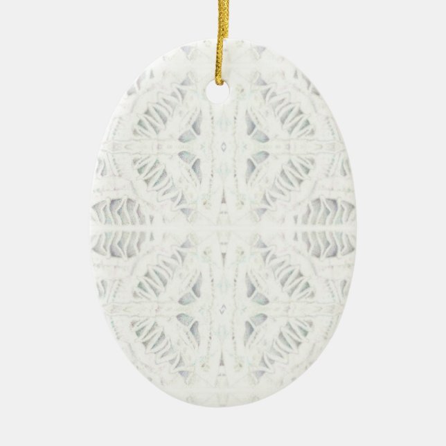 BATTENBURG SNÖRE keramisk oval Ornament (Framsidan)
