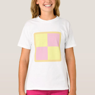Battenburg tårta. Rosor och Yellow. T-shirt