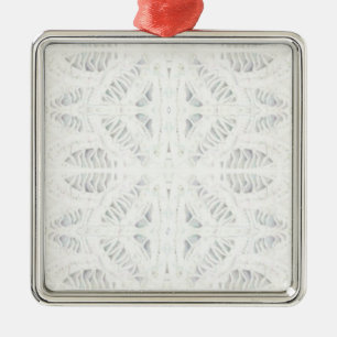 BATTENBURGSPETS Premium fyrkantig ornamentik Julgransprydnad Metall