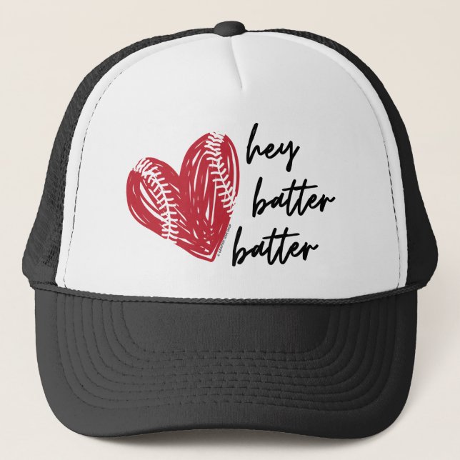Batter Batter Baseball Kärlek - GraphicLoveShop Keps (Framsida)