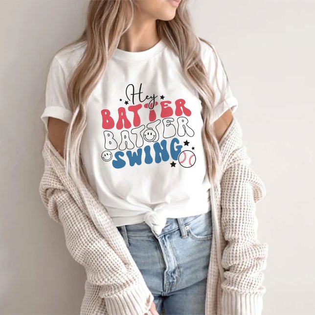 Batter Swing, Baseball T Shirt (Skapare uppladdad)