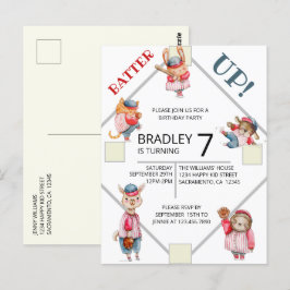 Batter Up! Baseball Sports Boys Birthday Party Inv Vykort