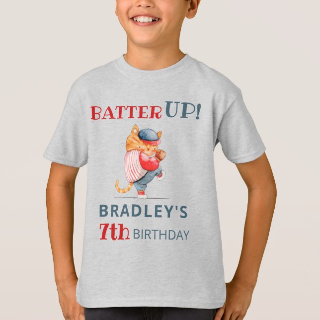 Batter upp! Baseball Sports Birthday Guest of Hono T Shirt (Framsida)