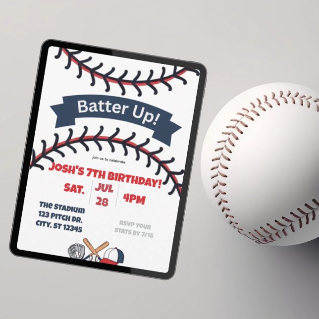 Batter upp basebollår inbjudningar (Skapare uppladdad)
