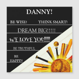 BATTER UPP SÖNDAG! MAGNETISK INBJUDAN INBJUDNINGSKORT