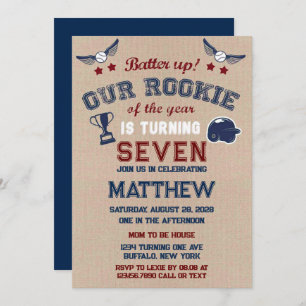 Batter upp vår lilla nybörjare håller på att göra  inbjudningar