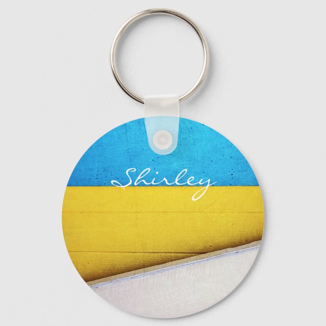 Battered Byggnad-Minimum Abstrakt by STaylor Nyckelring (Framsida)