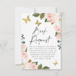 Batterfly Kisses Baby Shower Bok Request Infoga Inbjudningar