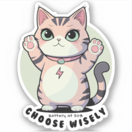 Batteri på 50 Välj med omsorg – Introvert Humor Klistermärken