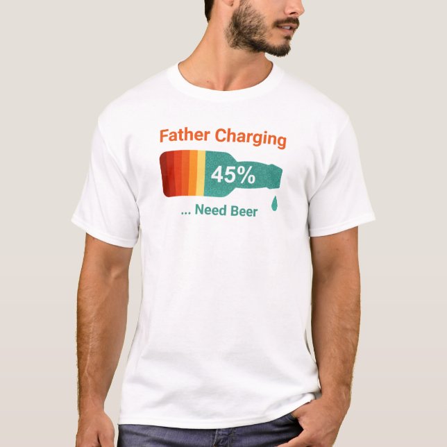 Batteribehov för far-laddning t shirt (Framsida)