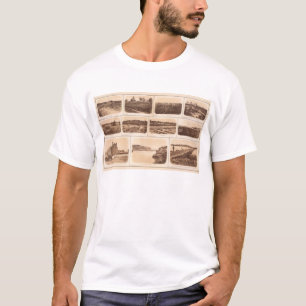 Batterier skans, byggnad, kanal, överbryggar tee shirt