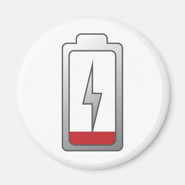 Batteriet är lågt! magnet (Framsidan)