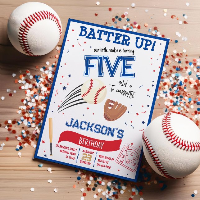 Batteriet är nybörjare Cute Baseball Birthday Inbjudningar (Skapare uppladdad)