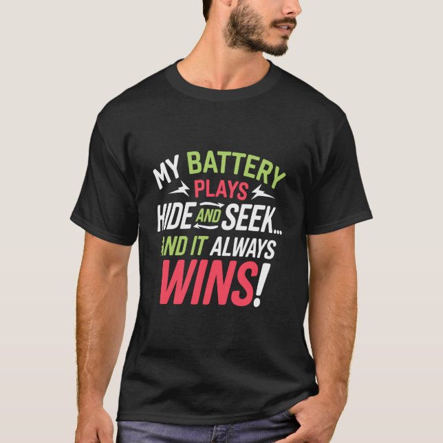 Batteriet Borta igen! T Shirt (Framsida)