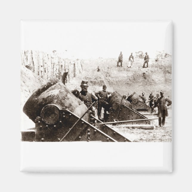 Batteriet i Krig Mortar i Yorktown Magnet (Framsidan)