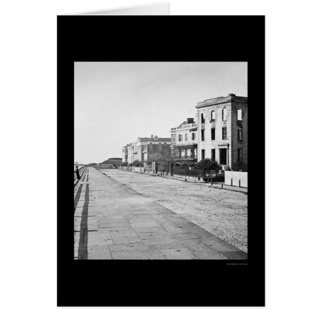 Batterihus i Charleston, SC 1865 Hälsningskort (Framsidan)