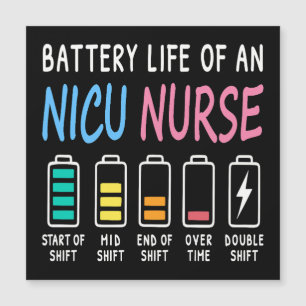 Batteriliv för en NICU-sjuksköterska humor diagram