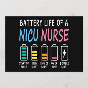 Batteriliv för en NICU-sjuksköterska humor nivå Inbjudningar