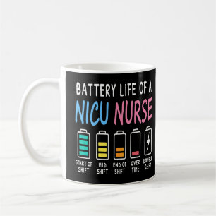 Batteriliv för en NICU-sjuksköterska humor nivå Kaffemugg