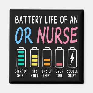 Batteriliv för en operationssjuksköterskas humoris magnet
