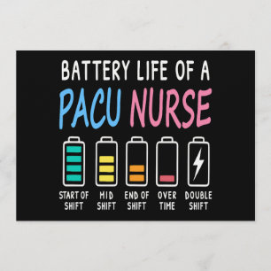 Batteriliv för en PACU-sjuksköterska nivåer humor Inbjudningar