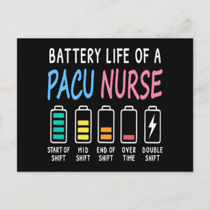 Batteriliv för en PACU-sjuksköterska nivåer humor Vykort
